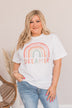 Rainbow "Dreamer" Graphic Tee- White
