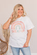 Rainbow "Dreamer" Graphic Tee- White