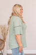 Fresh Ideas Pocket Top- Dusty Sage