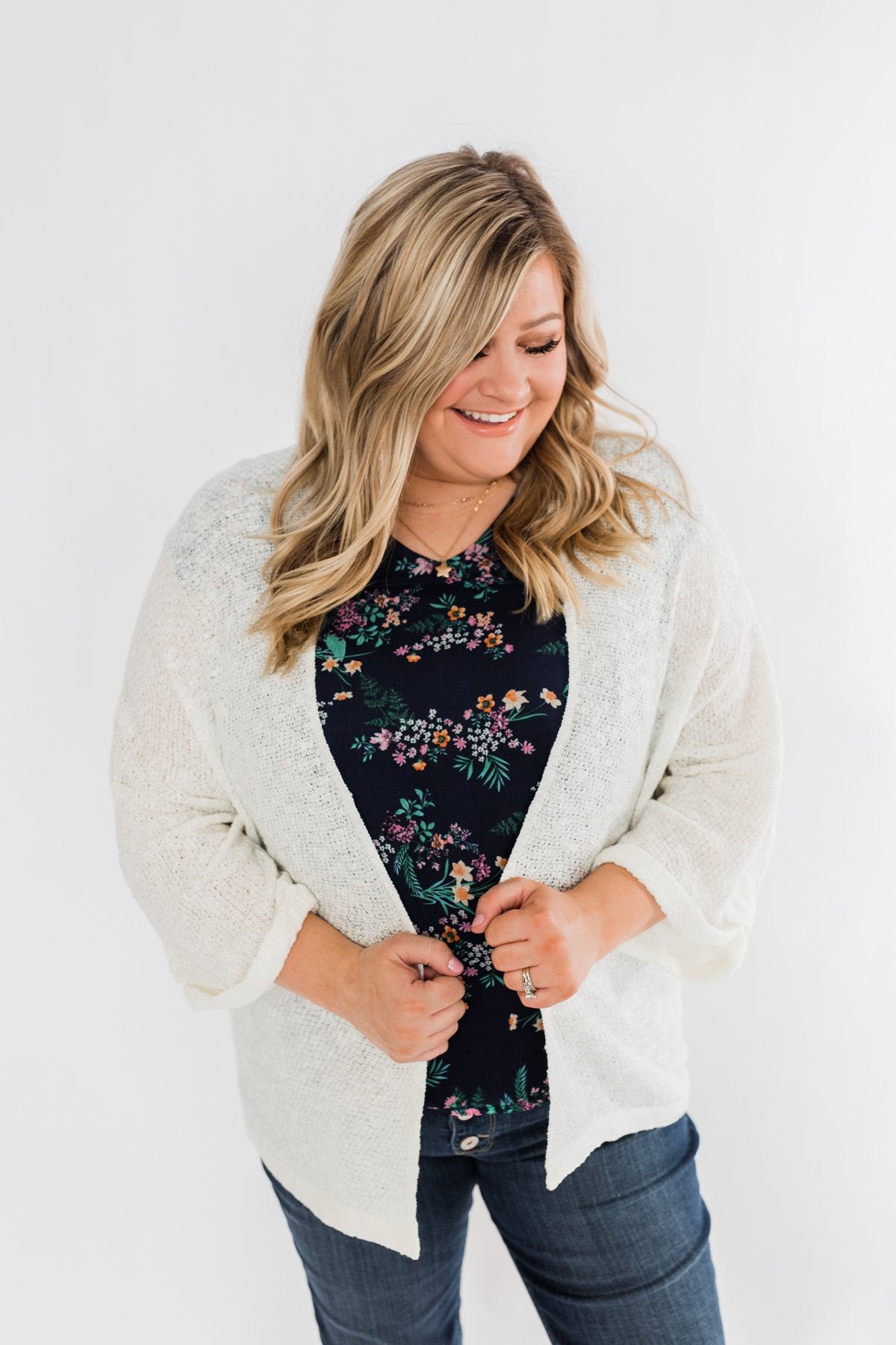 Waiting On A Miracle Knitted Cardigan- Ivory