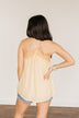 Golden Days Floral Lace Tank- Soft Yellow