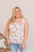 A Rosy Outlook Floral Tank- Ivory