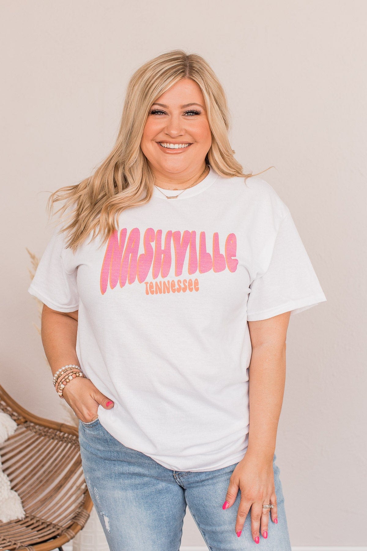 "Nashville" Graphic Tee- Ivory