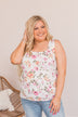 A Rosy Outlook Floral Tank- Ivory