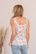 A Rosy Outlook Floral Tank- Ivory