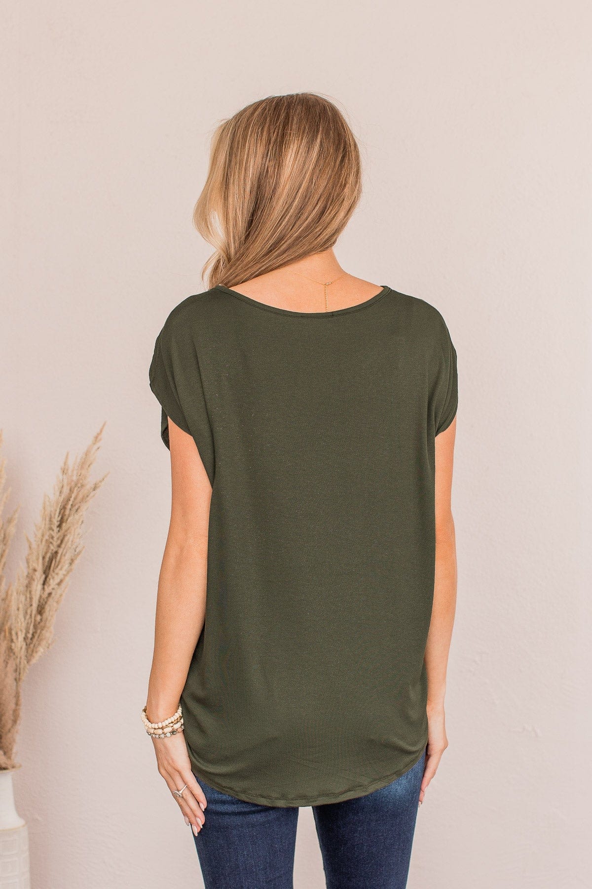 Shake Things Up Sleeveless Top- Dark Olive