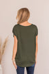 Shake Things Up Sleeveless Top- Dark Olive