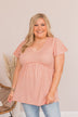 Always Find The Good Babydoll Top- Dusty Pink