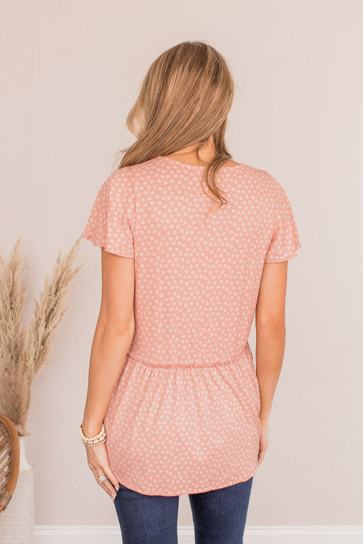 Always Find The Good Babydoll Top- Dusty Pink