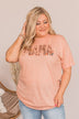 Floral "Mama" Graphic Tee- Peach