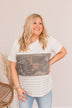 Stuck In Time Color Block Top- Camo & Ivory