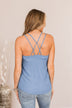 Memories Made Together Criss-Cross Tank Top- Blue