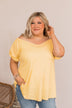Vibrant Rays Short Sleeve Top- Yellow