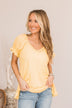 Vibrant Rays Short Sleeve Top- Yellow