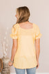Vibrant Rays Short Sleeve Top- Yellow