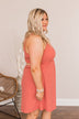 Lining Up For Me Ribbed Dress- Terracotta
