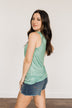 Places to Go Criss Cross Tank Top- Mint
