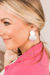 Simply Dazzling Pendant Earrings- Silver