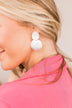 Simply Dazzling Pendant Earrings- Silver