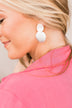 Simply Dazzling Pendant Earrings- Silver