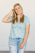 Blessed With The Best Criss-Cross Top- Light Blue