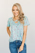 Blessed With The Best Criss-Cross Top- Light Blue