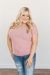 Feeling Spectacular Cut Out Top- Dusty Pink
