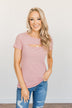 Feeling Spectacular Cut Out Top- Dusty Pink