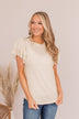 Fly Above The Rest Flutter Sleeve Top- Cream