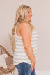 Giving All Of Me Striped Tank- Off White