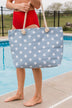 Give Me Liberty Star Canvas Tote- Blue