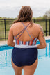 Ocean Outings One-Piece Swimsuit- Navy Stripes