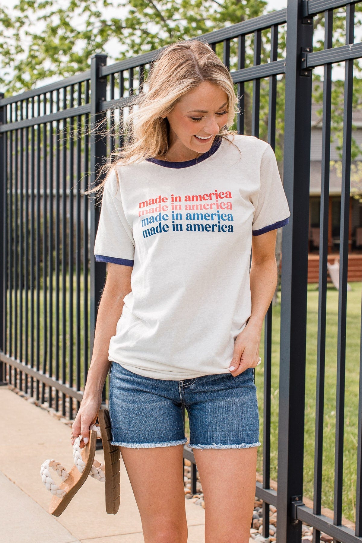 "Made In America" Graphic Tee- Ivory