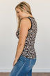 My Moment To Shine Lace Tank- Leopard