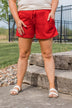 All Day Comfort Lounge Shorts- Red