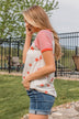 Cue The Sparklers Short Sleeve Top- Red & White