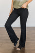 One Step At A Time Bootcut Leggings- Black