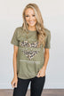 "Free Spirit, Kind Heart, Brave Soul" Graphic Tee- Olive