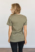 "Free Spirit, Kind Heart, Brave Soul" Graphic Tee- Olive