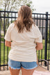 "American Honey" Graphic Top- Cream