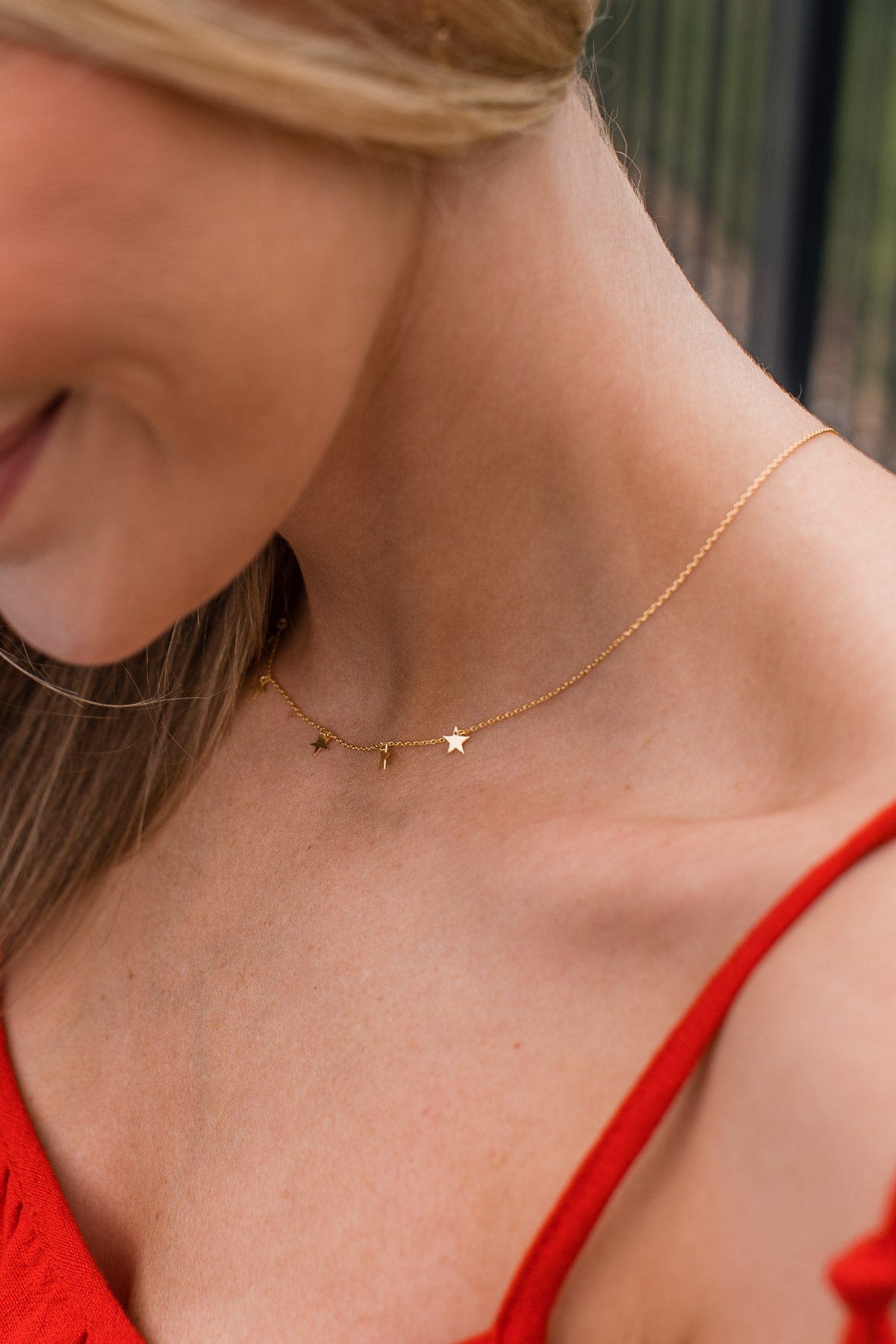 Let's Go Stargazing Chain Necklace- Gold