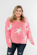Wishing On A Star Knitted Sweater- Vibrant Pink
