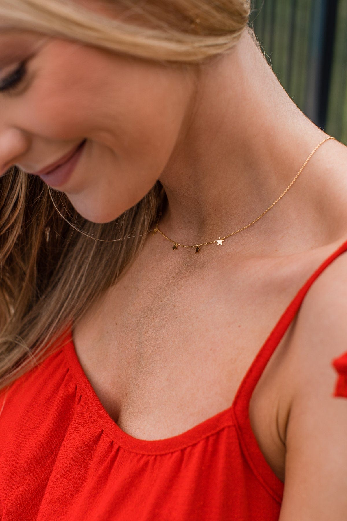 Let's Go Stargazing Chain Necklace- Gold