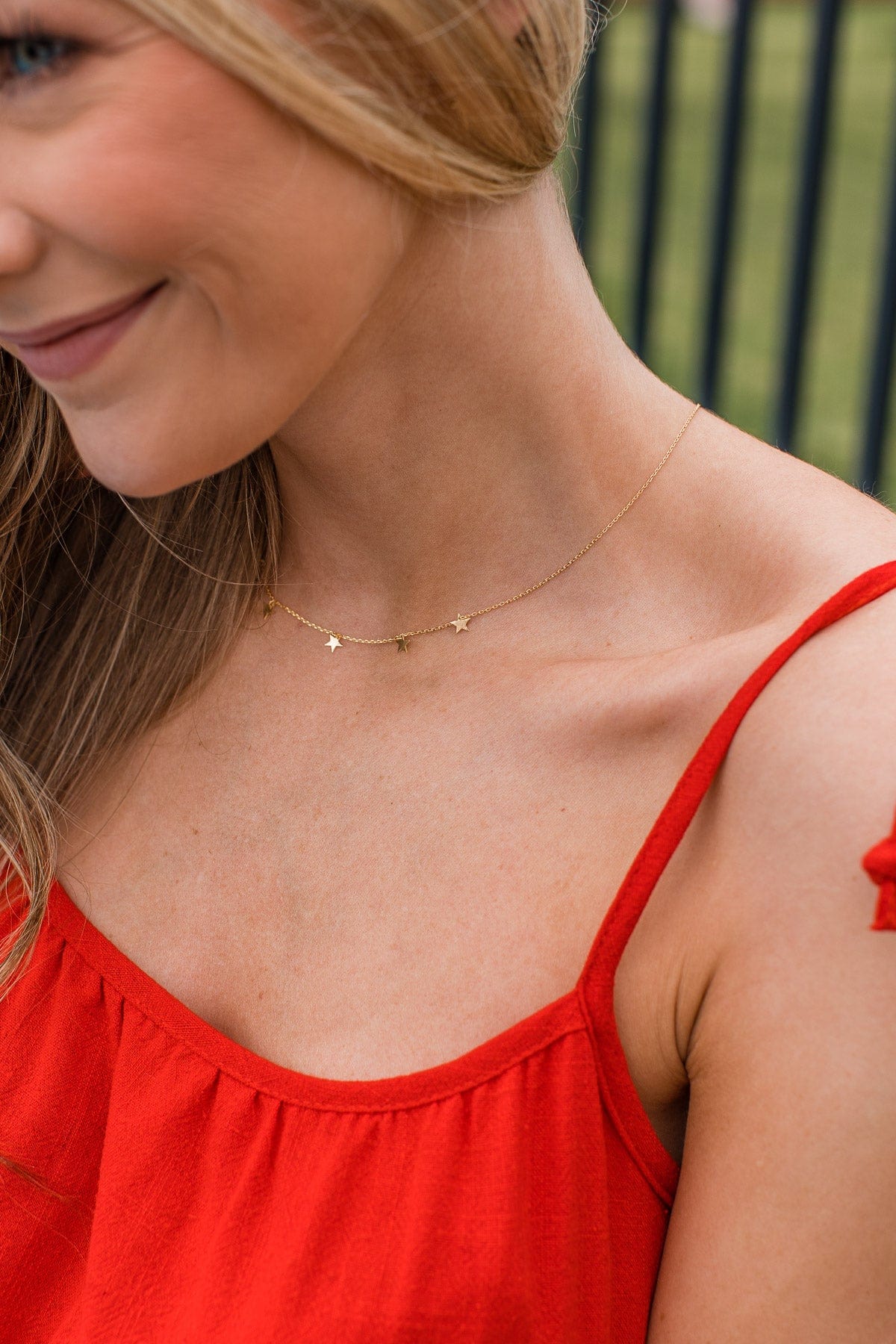 Let's Go Stargazing Chain Necklace- Gold
