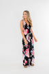 Miracle Of You Floral Maxi Dress- Black