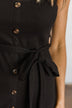 Look At Me Now Fitted Midi Dress- Black