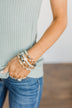 Living Lavish Beaded Bracelet Set- Mint