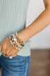 Living Lavish Beaded Bracelet Set- Mint
