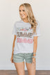 "Summer" Graphic Tee- Heather Grey