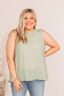 Fields Of Love Patterned Blouse- Light Sage